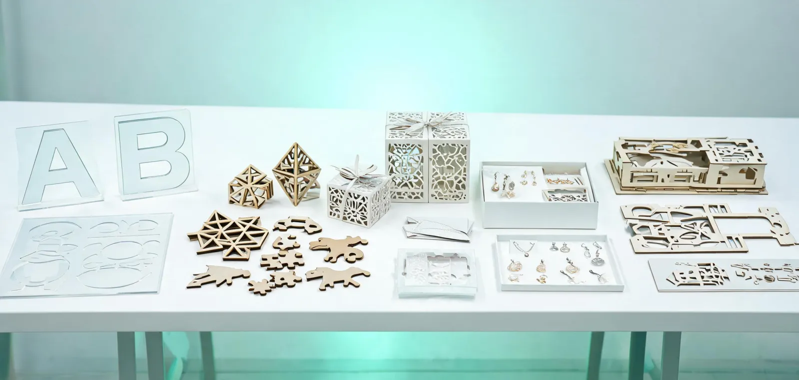laser-made products arranged for multiple industries